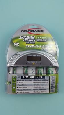 Ansmann Power-Line 5 LCD Universal Ladegert mikroprozessorgesteuert f.NiCd-u.NiMH Akkus