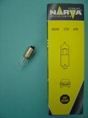 Halogen Miniaturlampe H6W 12V 6W BAX9s