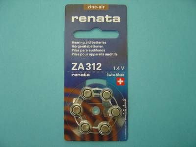 ZA 312 Renata Hrgertebatterie 1,4V  180 mAh